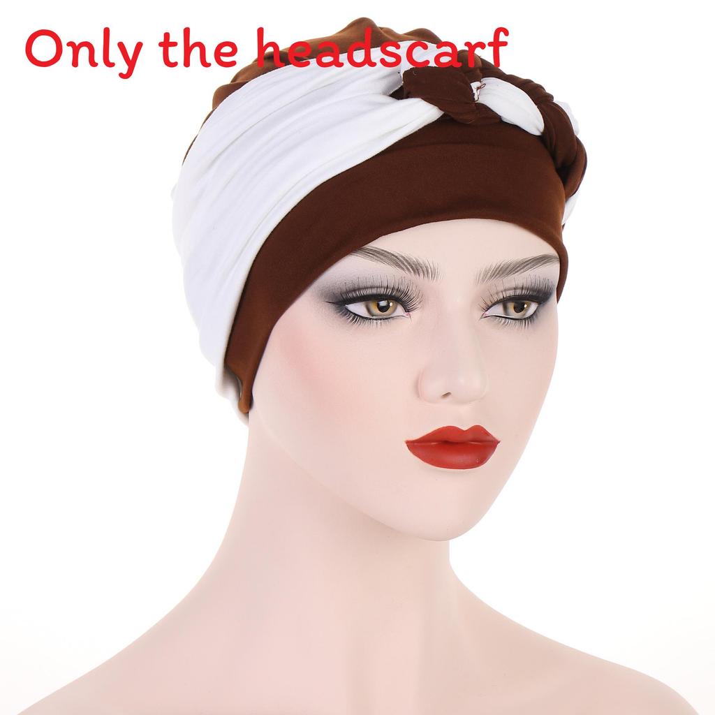 Comfortable Polyester Turban Hat With Braid Design For Men And Women