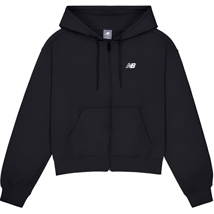 New Balance logo-zipped hoodie WJ41501-BK L