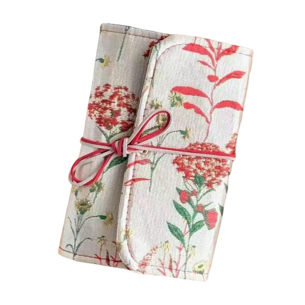 Retro Scrapbook Binder Cloth Cover Loose-leaf Notebook Portable A6 Loose-leaf Diary  for Girls