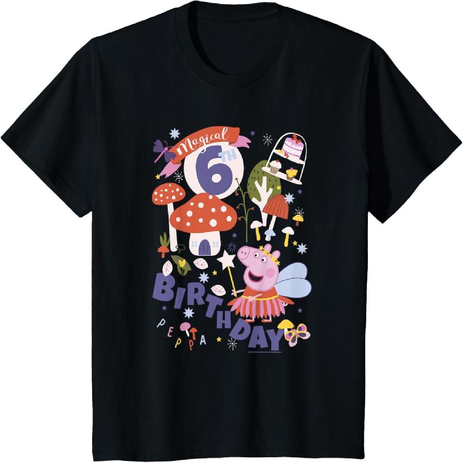 Свинка Пеппа Волшебный 6-й День Рождения Иконки Фей Пеппа Футболка S