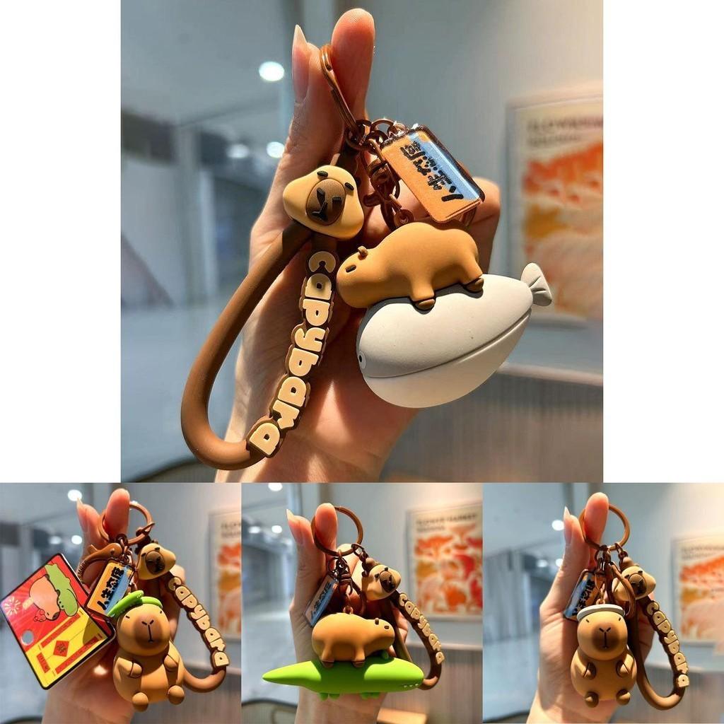 Adorable Capybara Keychain Creative Cartoon Couple Car Key Charm Cute Gift
