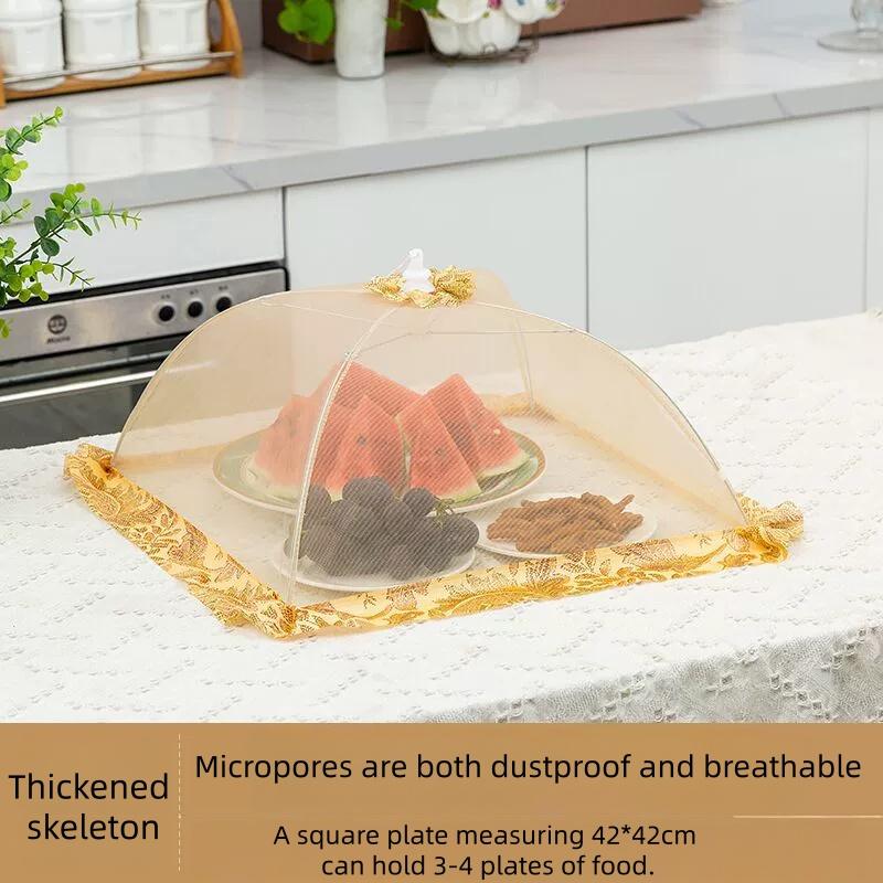 Foldable Food Cover Lace Mesh Table Cover Anti Mosquito Fly Insect Kitchen Dining Table Gadget 42cm square