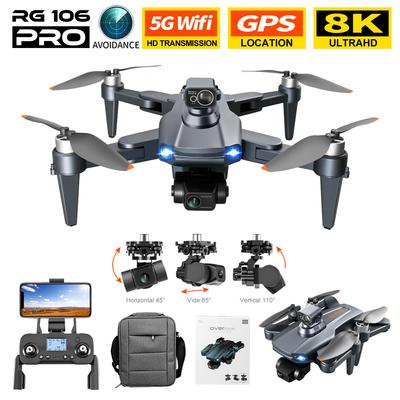 2024 RG106PRO Drohne Profesional GPS 3km Quadcopter HD ESC Kamera Drohne Hindernisvermeidung 3 Achsen Bürstenloser Motor 5G WiFi Fpv RC Drohnen Spielzeug