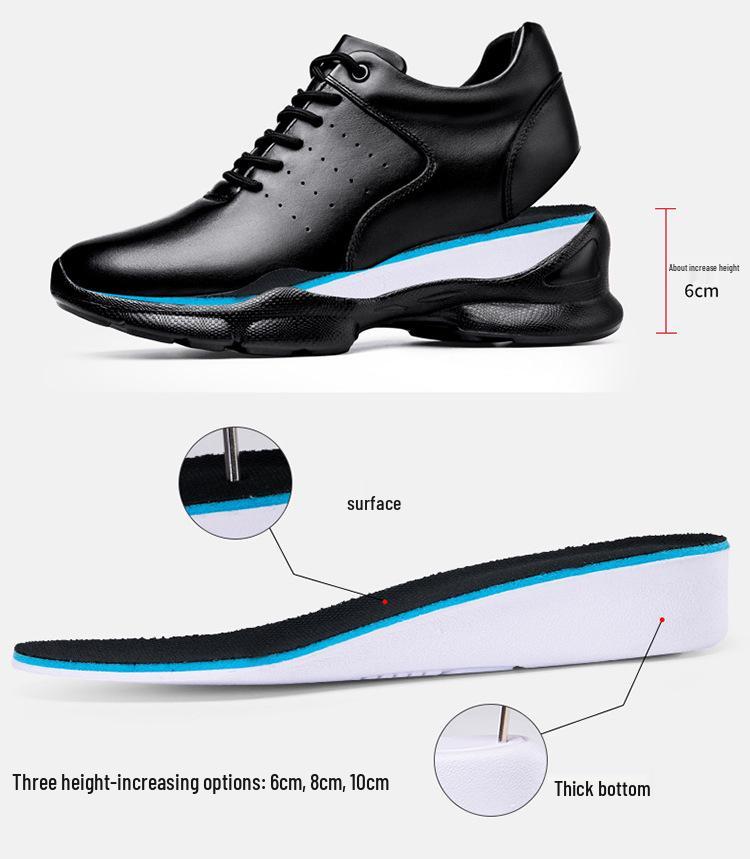 Spring Men's 8CM Height-Boosting Shoes: Trendy, Comfortable Thick Sole Sports & Casual Board Shoes