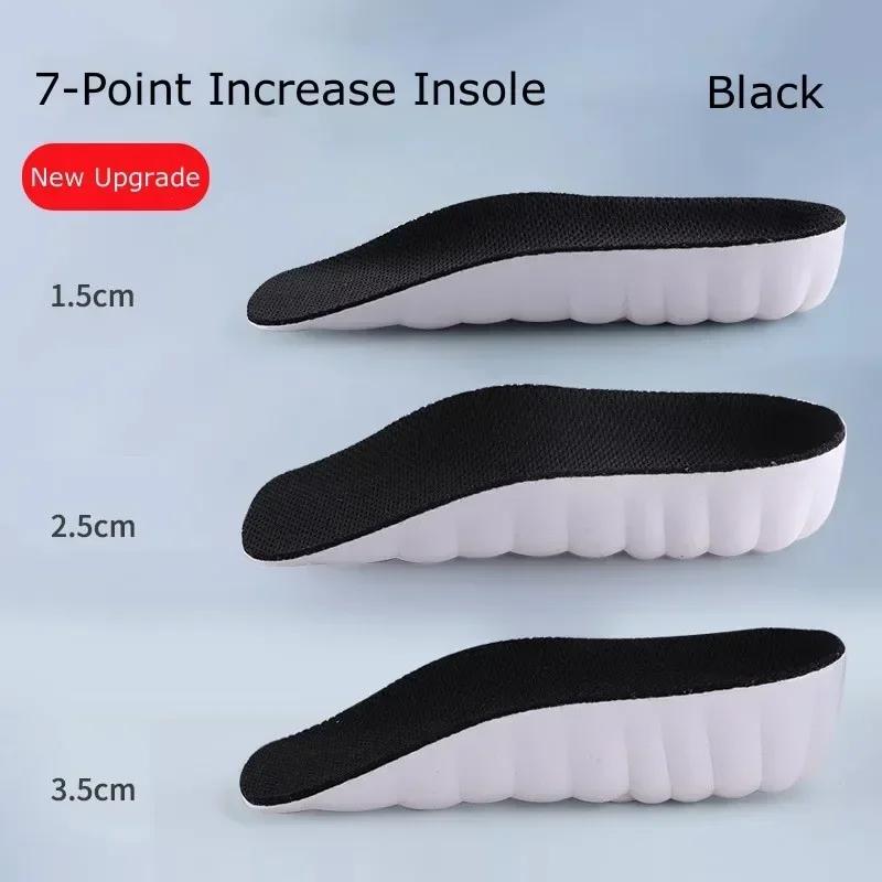 2 paia di Solette Rialzanti Semi-Nascoste per Scarpe Inserto per Tallone Cuscino Sportivo Aumento Altezza Schiuma a Memoria EVA Rialzo Tallone 1.5/2.5/3.5CM