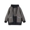 2024 Winter Fashion Padded Coats Chinese Womens Loose Hooded Warm Plaid Jackets Ladies Casual Vintage Luxury Outerwear