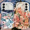 Red Christmas Bus Wave Case for Samsung Galaxy S25 S24 S23 S22 S21 Ultra Plus S20 FE A73 A72 A71 A56 A55 A54 5G A51 4G Cover