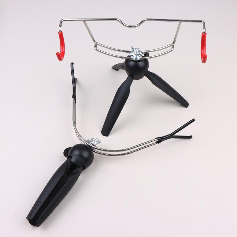 360 Degree  Adjustable Ice Fishing Rod Rack Multi-Functional Folding Fishing Rod Stand Aluminum Alloy Ice Pole Holder Ice Fishing