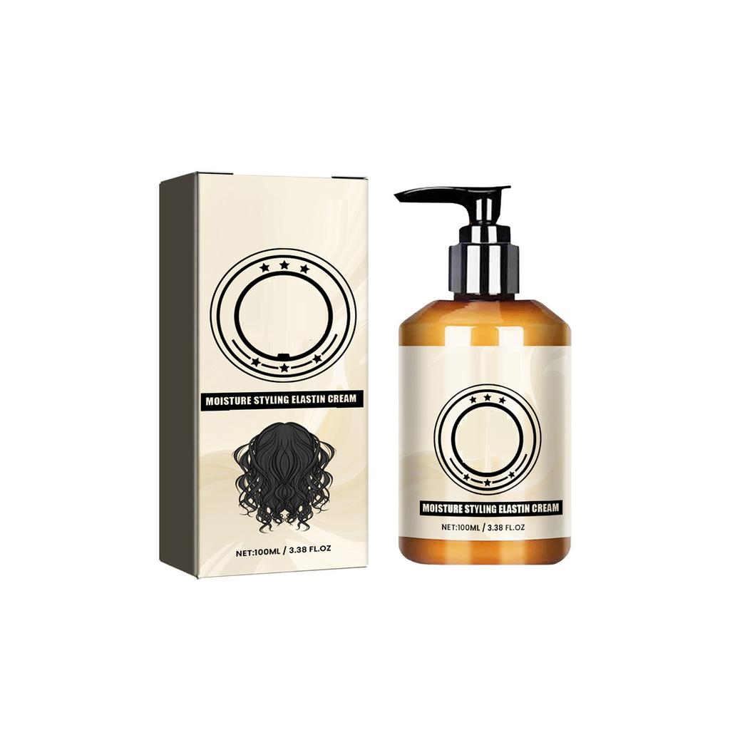 Long-lasting Styling Moroccan Volume Moisturizing Elasticity Moroccan Hydrating Styling Paste Elastin For Dry Damaged Bounce Curl Hair Care 100ML