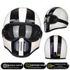 Retro Full Face Fiberglass Motorcycle Helmet - Unisex Pig Nose Design for Harley Cruisers