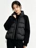 European and American knitted sleeves splicing down jackets women's short winter fashion stand-up collar warm white duck down tops are popular