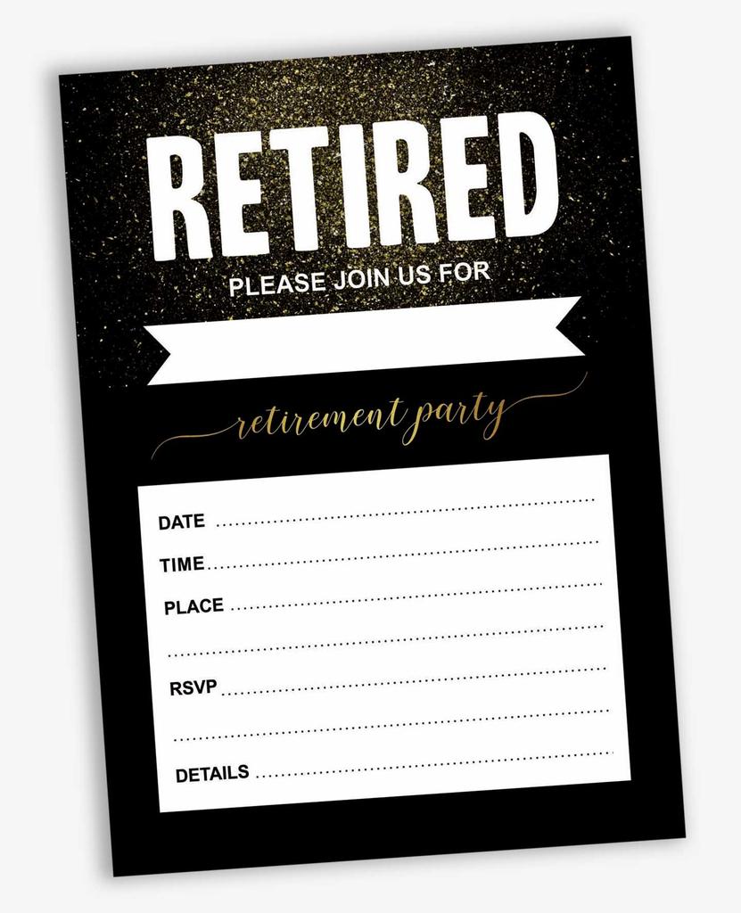 Inkdotpot Pack Of 30, Join Us Invitations With Envelopes, Retirement Party Celebration Invite Cards Fill-In Style Party Supplies 5 X 7 Inches