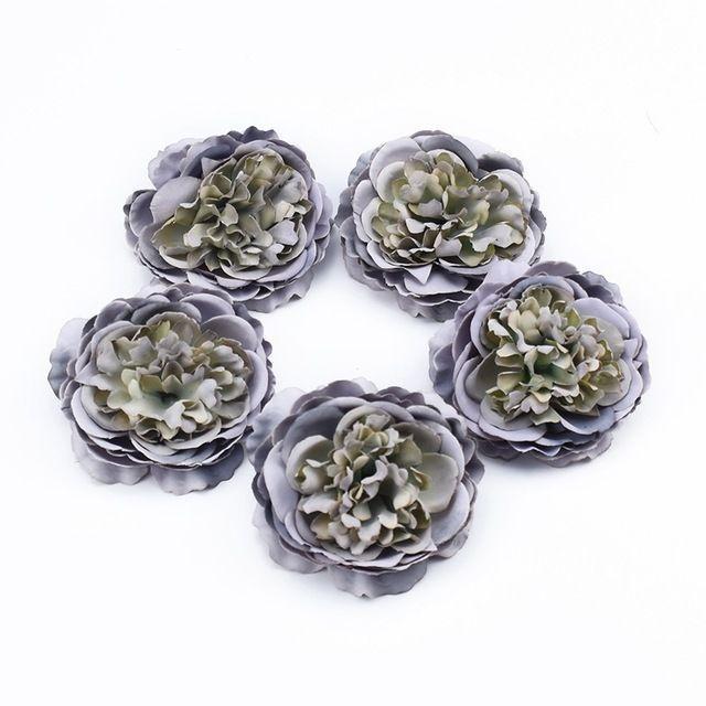 5/10PCS Silk Peony Artificial Flowers Wreath Outdoor Garden DIY Gift Home Vase Wedding Bridal Bouquet Festival Party Decorations