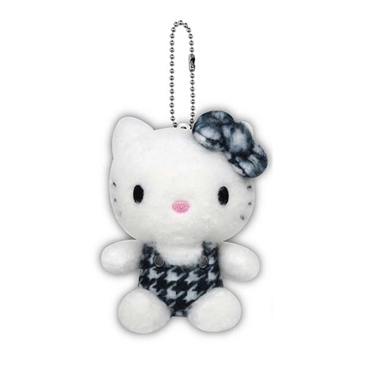 

K Company Hello Kitty Ball Chain H100 x W80 x D70mm (Houndstooth Series) Mascot, Black, KTC-BM-BK, чорний