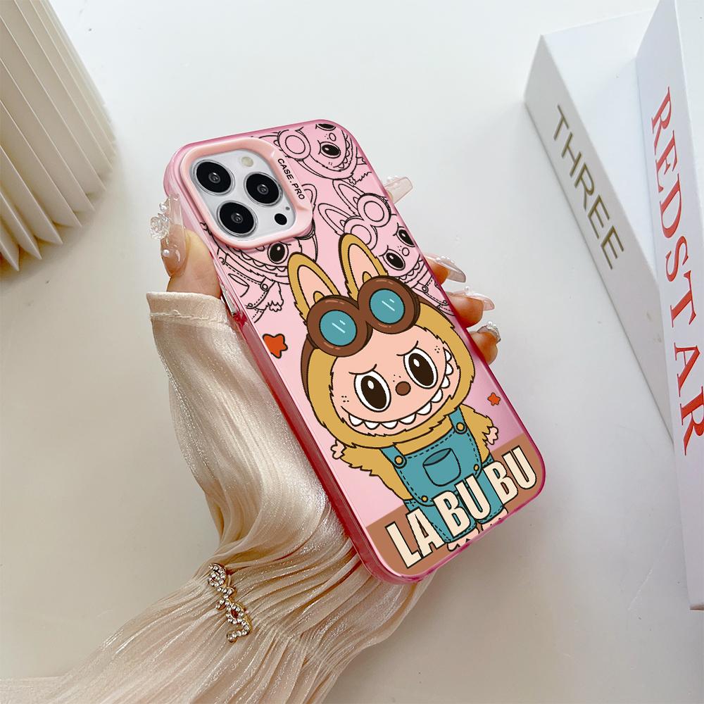 Custodia rigida antiurto anticaduta con motivo dipinto, argento colorato, bifacciale, per telefono OnePlus OPPO Reno Realme