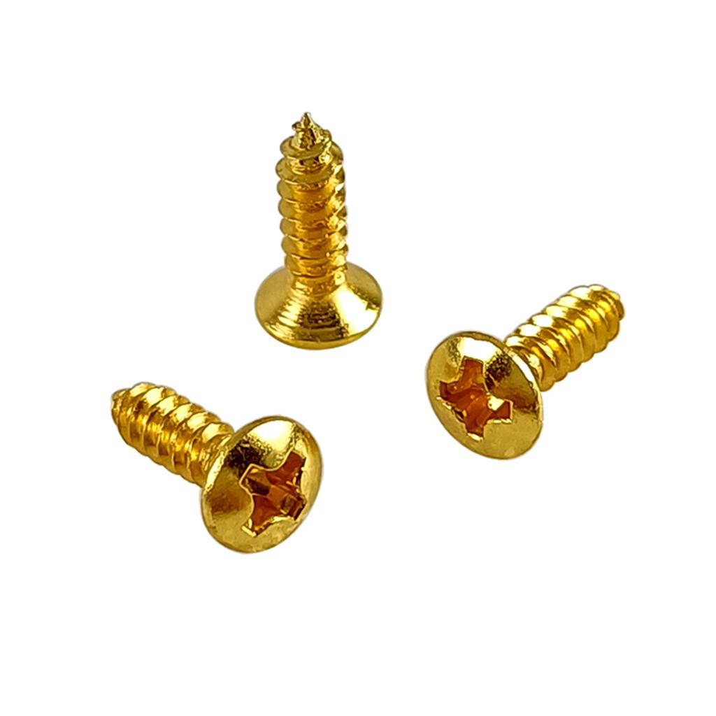 100Pcs Guitar Pickguard Screws Bass Pickguard Screws Set Guitar Mounting Screws for Electric Guitar Bass Pickguard