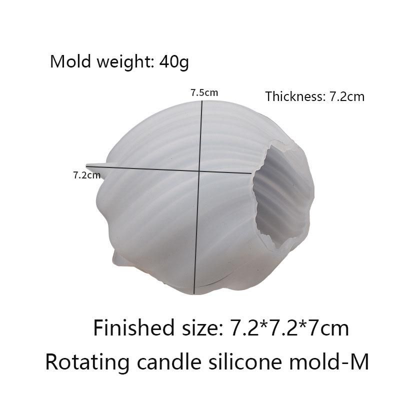 3D Rotierende Säulenkerze Silikonform Geometrische Welle Kerzenwachsform DIY Abstrakte Kunst Seife Harz Gipsform Heimwerkerdeko