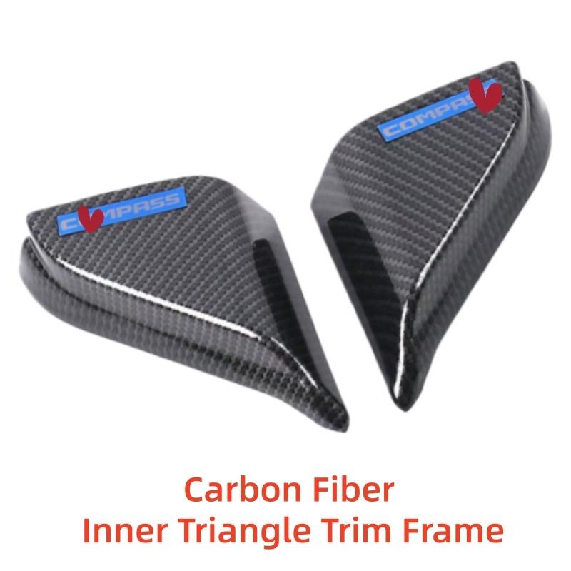 Car Upgrade Styling Inner Triangle Trim Frame For JEEP Compass 2017 2018    Modification Decoration Accessories