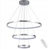 Ceiling Lamp 3 Rings Chrome Hanging Chandelier Led + Remote Control 20/40/60Cm