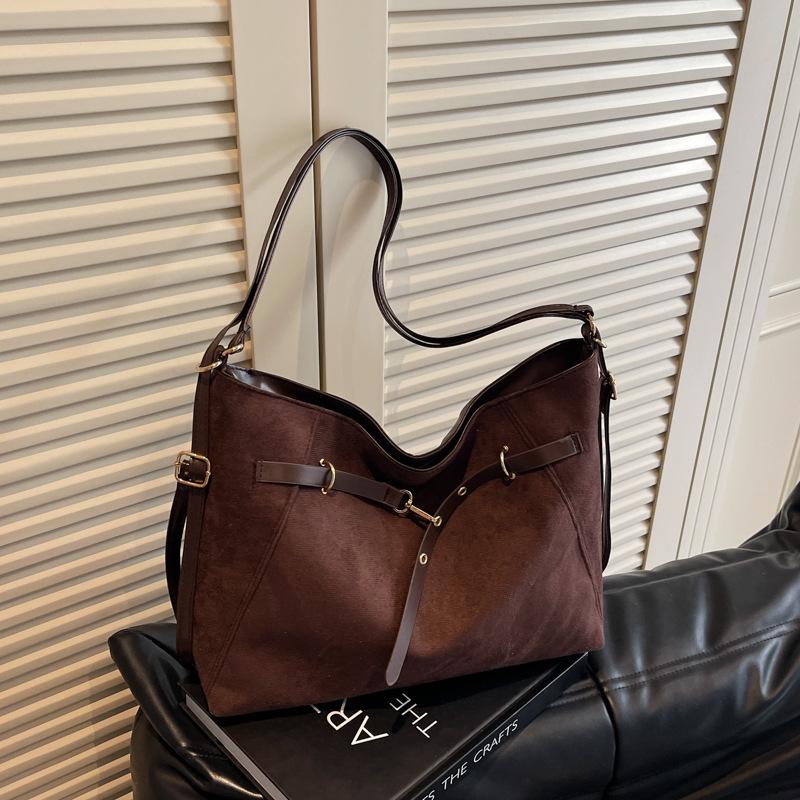 

Meilaide Ретро Женская 2025 Модная Сумка-тоут Большой Вместимости и Универсальный Матовый Рюкзак кофейный