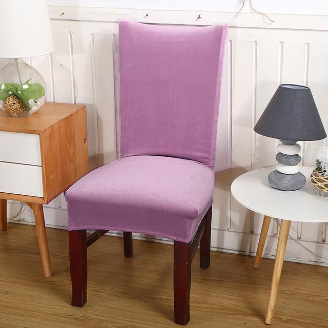 Plush Fabric Thick Fabric Chair Cover Stretch Seat Covers Elastic Bench Cover For Office Chair Party Banquet Hotel Living Room