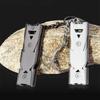 Stainless Whistle Outdoor Emergency Survival Whistles Gear Double Pipe Whistle
