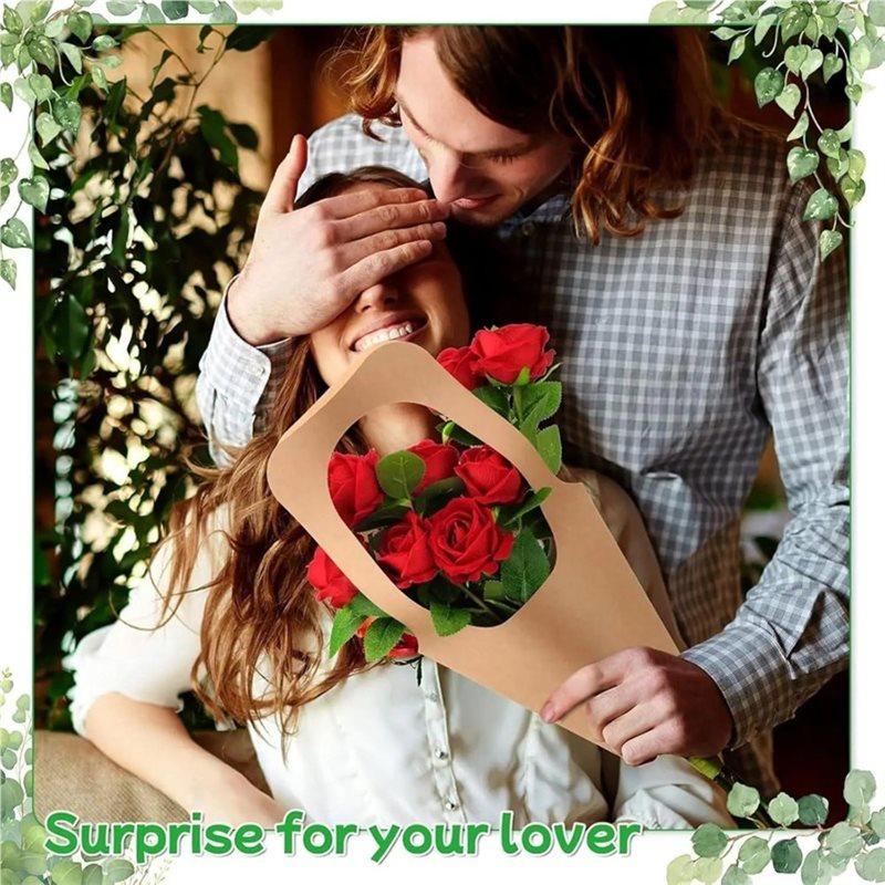 A74E-Krafts Paper Flower Gift Bags With Handles, Flower Shop