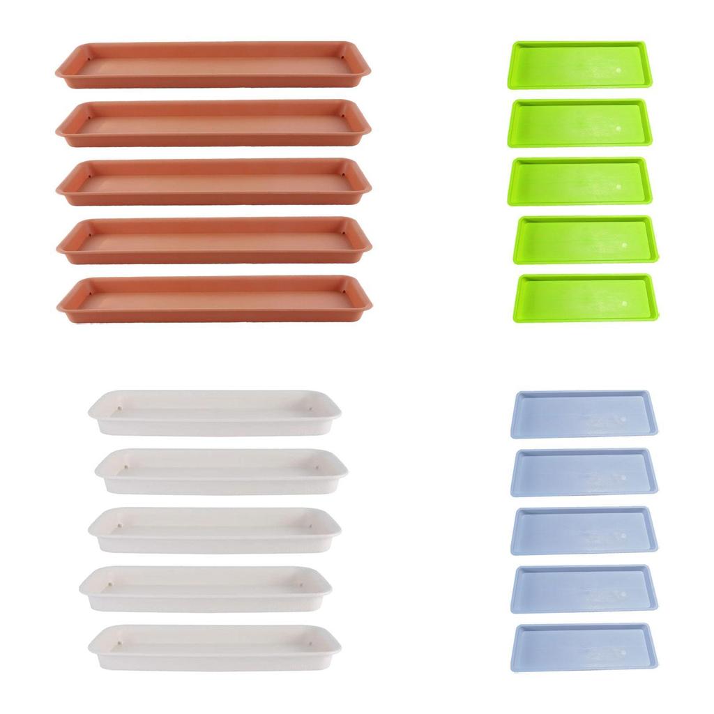 5Pcs Planter Saucer Trays Decoration Rectangular Multifunction Flower Pot Tray