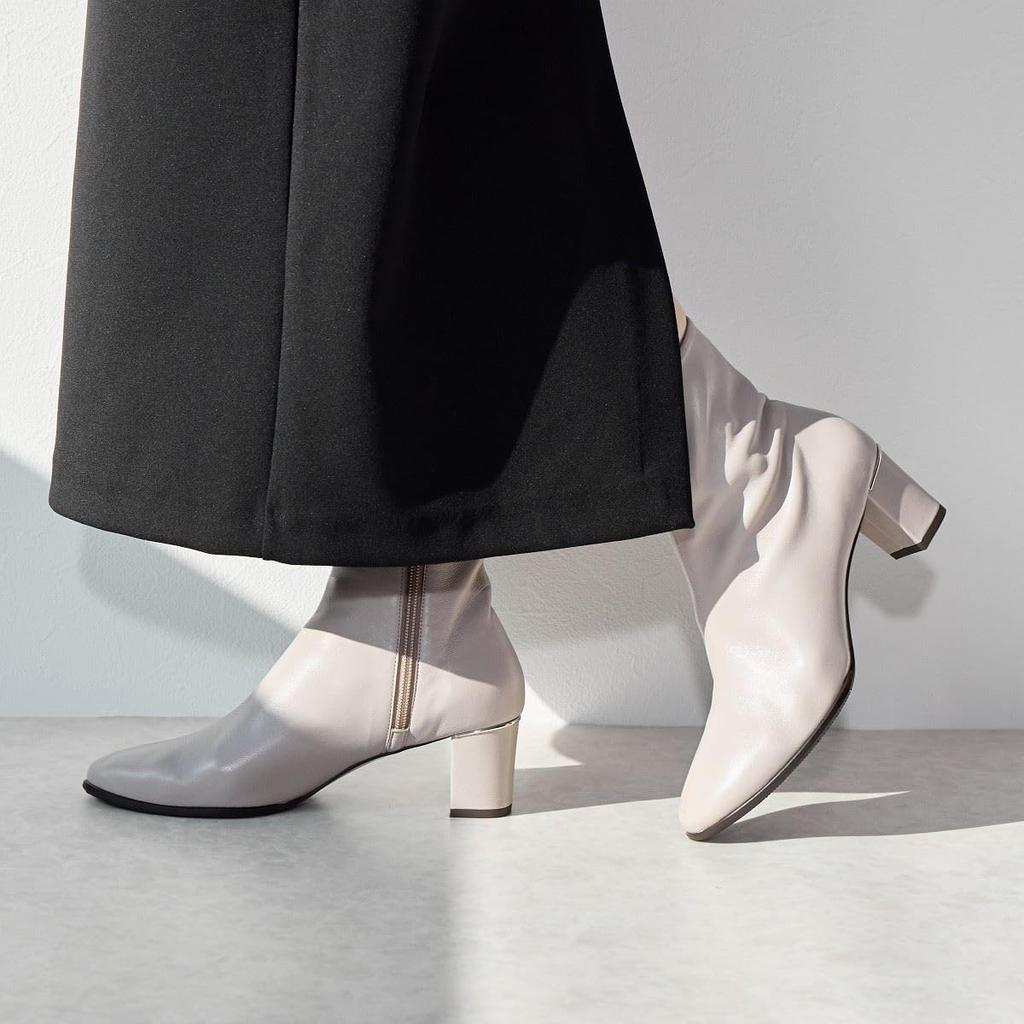 HIMIKO/Himiko/Soft Sheepskin Leather Boots/641403 Gray 245