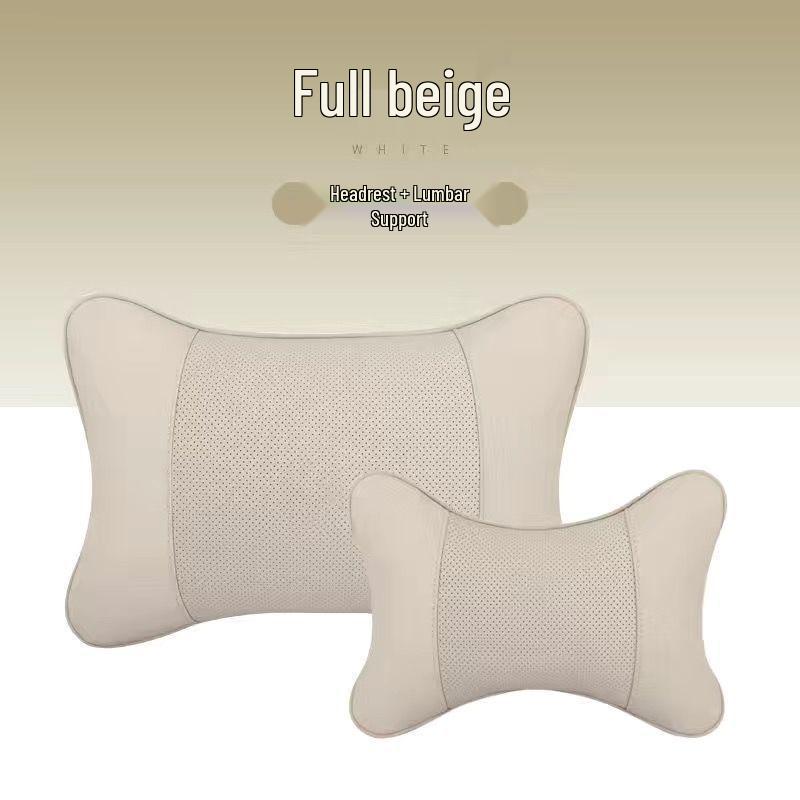 Zestaw poduszki pod kark na zagłówek samochodowy i poduszki lędźwiowej