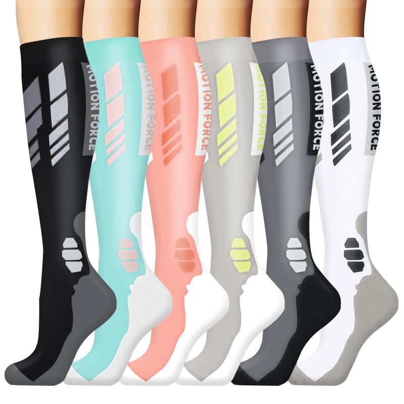 5/6 Pairs Compression Socks Varicose Veins Stockings New Pattern Calf Pressure 15-20Mmhg Men Women Work Sports Yoga Calf