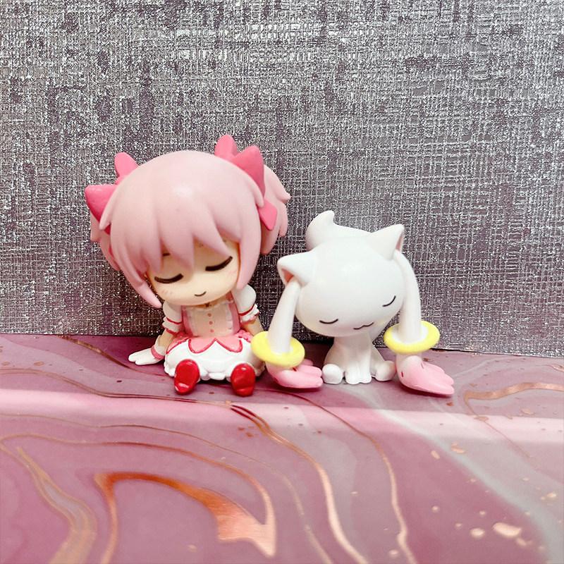 New In-Stock Anime Girl Figurine With Small Round Shoulder Shoulder-To-Shoulder Blind Box Cute Desktop Decoration Surprise Gift
