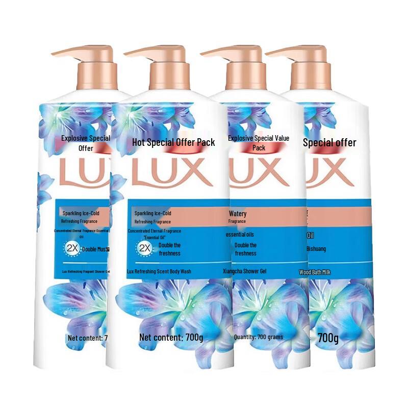 

Lux Icy Cool Refreshing Shower Gel - Oil Control (700g x 4 Pack)