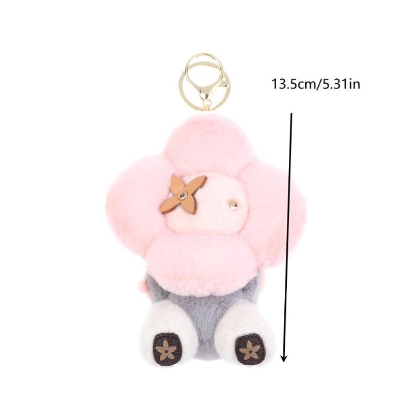 1/2Pcs Sunflower Plush Hanging Ornament Doll Backpack Hanging Chain Car Keychain Women'S Bag Pendant