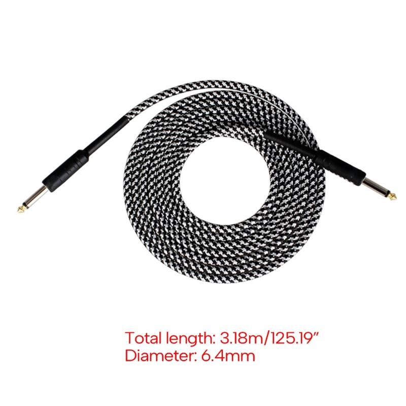 3 Meters Guitar Lead Instrument Cable Profession Noiseless Guitar Bass Cable Cord Straight To Straight Instrument Cables