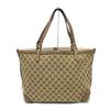 247209 GGCanvas Tote Bag with Pouch GGCanvas Beige X Brand/GoldHardware