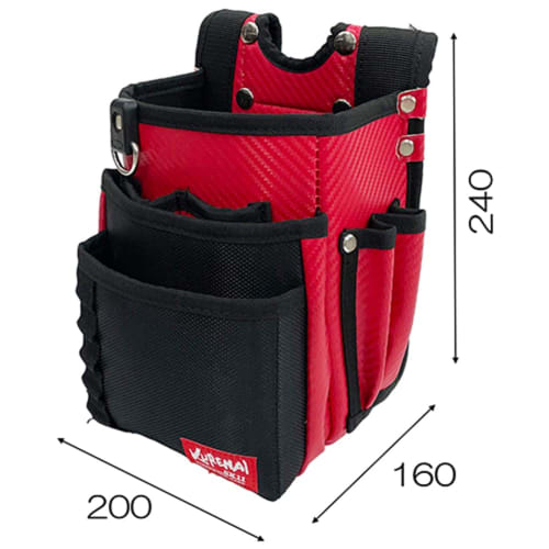 SK11 Red waist bag 3 tiers SKC2-4RD