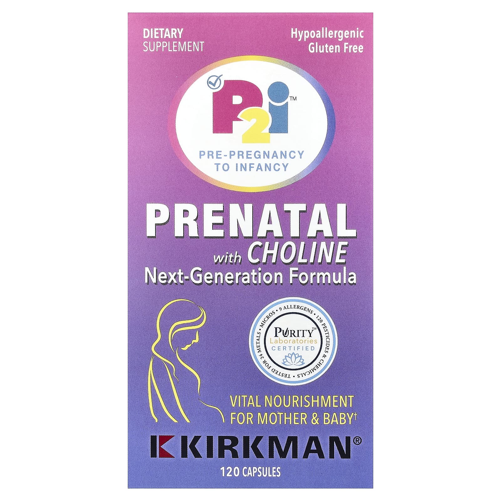

Kirkman Labs, Prenatal with Choline, 120 Capsules
