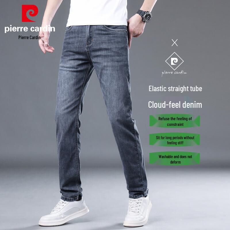 Pierre Cardin Jeans Uomo Dritti Slim Elasticizzati