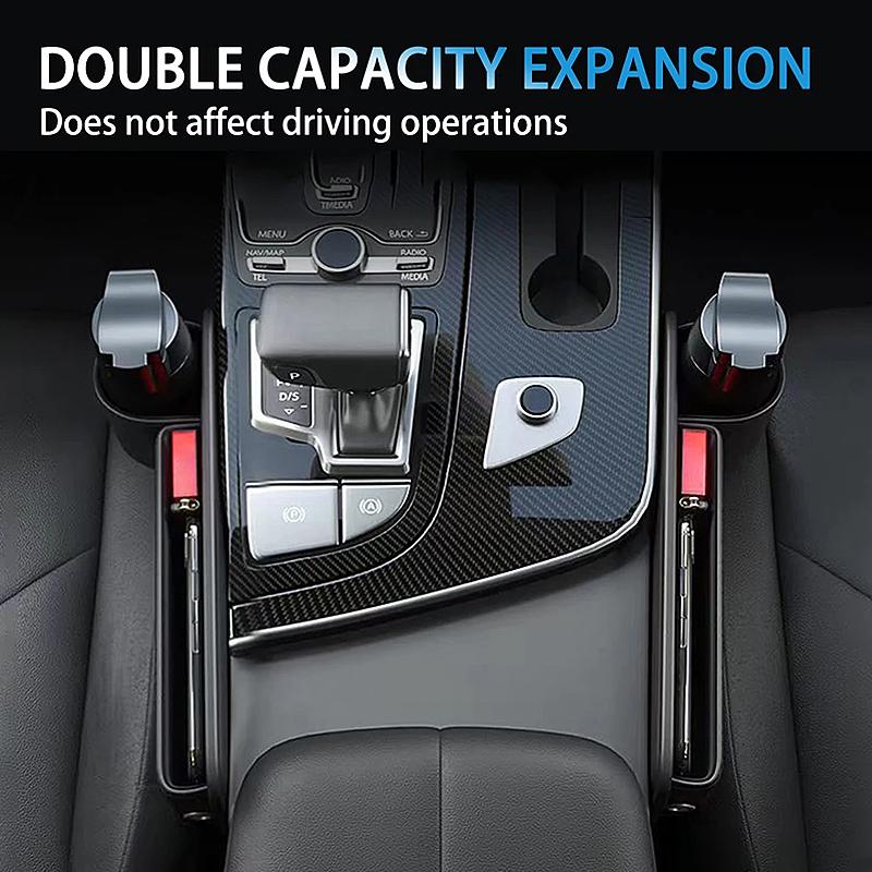 Car Stickers For Alfa Romeo Car Seat Gap Organizer Storage Box Leather Side Storage Pocket Wallet Keys Card Cup Holder For Alfa
