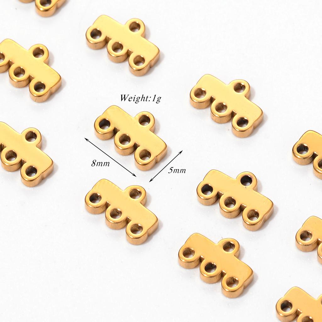 20pcs/lot Stainless Steel Layer Necklace Bracelet Clasp Bails 5 Loops Drop Earrings Chains Connectors DIY Jewelry Making Finding