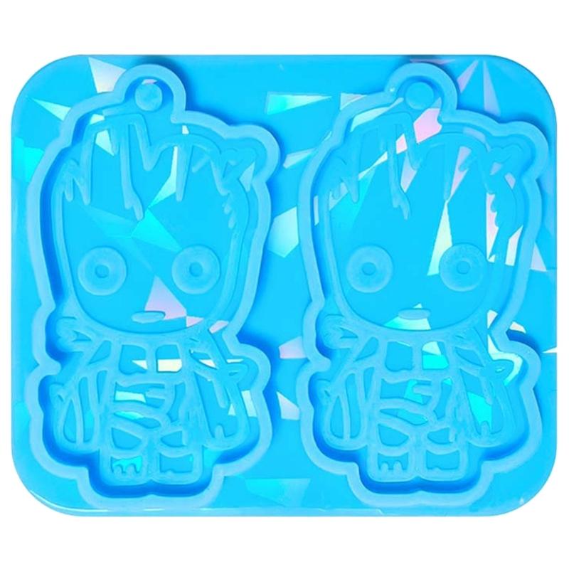 Small Tree Man Shaped Silicone Mold Handmade Pendant Mould Jewelry Ornament Casting Moulds Handmade Keychain Molds