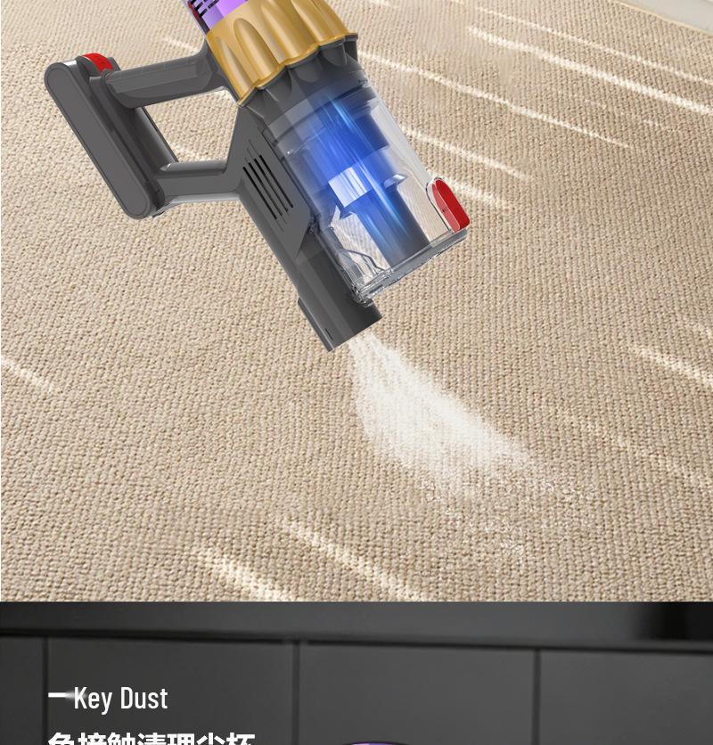 Cross-border 650W Brushless 40KPa Wet & Dry Anti-Tangle Handheld Vacuum with Green Light Dust Display