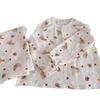 Children's 100% Cotton Gauze Pajama Set for Spring/Summer - Loose, Thin Long Sleeve for Boys and Girls