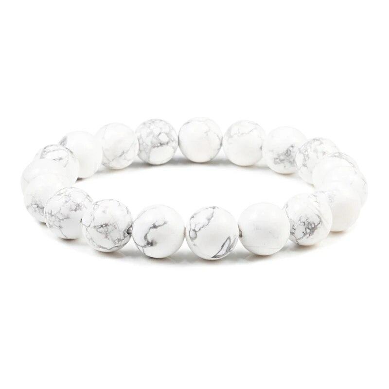 Charm Bracelet Natural Stone Beads 6/8/10mm Volcanic Lava Tiger Eye Beads Elastic Bracelets For Men Women Jewelry Pulsera Hombre