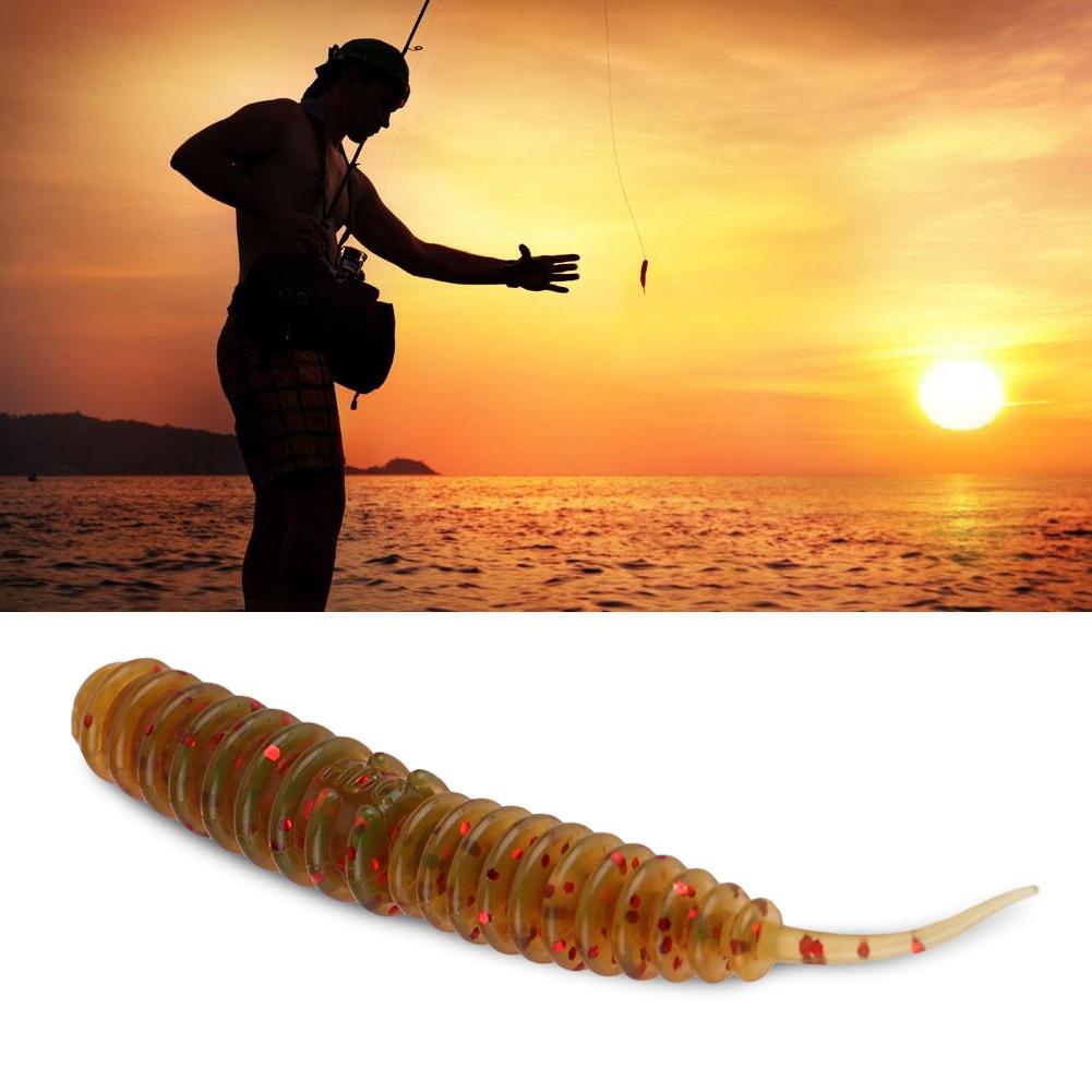 20buc Momeală de Pescuit Vierme Moale Realist Set Cutie Accesoriu Nada (Maro)