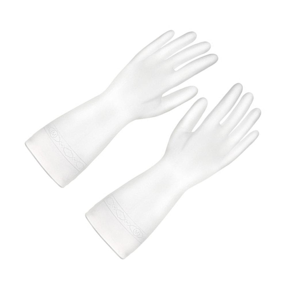 1Pair Waterproof PVC Dishwashing Gloves for Kitchen Cleaning Car Washing Window Cleaning Laundry Heavy Duty Anti Skid Household