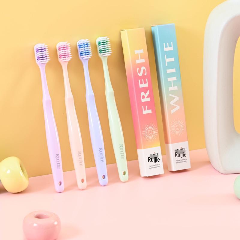 Soft Bristle Toothbrush for Adults - Gum Protection | Sensitive & Wide Head | High-Grade Family Pack