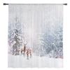 Snowing Winter Elk Christmas Tulle Curtains Living Room Decoration Bedroom Kitchen Window Treatment Sheer Made Of Polyester Area Decor