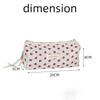 Women Brush Makeup Storage Bag Case  Chic Floral Strawberry Cute Student Girl Aesthetic Vintage Flower Strawberry Pencil Bags